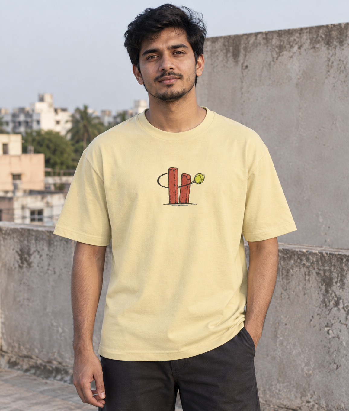 Gully Oversized Tee | Cricket