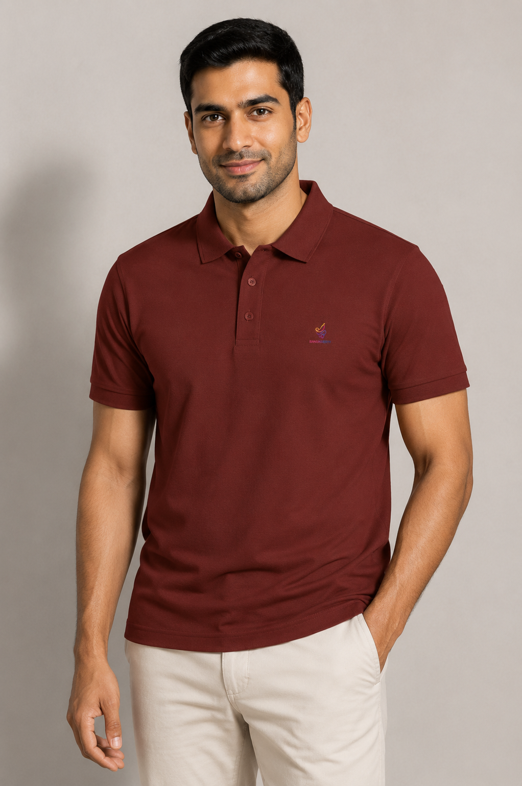 Men's Polo — Brick Red